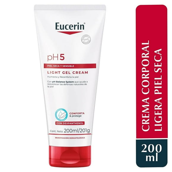 Crema corporal Eucerin ultra ligera en gel piel sensible 200 ml
