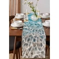thumbnail image 4 of ERUNPONLY Ocean Water Ripple Table Runner - 72 Inch Long Summer Seaside Underwater Scene Cotton and Linen Blended Dress Scarves Farmhouse Table Runner for Kitchen Dining, Coffee Table, 13" x 72", 4 of 8