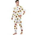 thumbnail image 3 of Halloween Family Pajamas Matching Set - 2 piece Ghost Pumpkin Printed Long Sleeve Top Pants Outfit Set for Halloween Nights for 2XL Pjs, 3 of 5