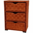 thumbnail image 5 of Oriental Furniture Natural Fiber Chest of Drawers, 3 Drawer, mocha color, 5 of 5