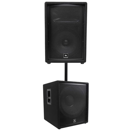 JBL JRX212 1,000 Watt 12" 2-Way DJ P/A Speaker+18" 1,400w Subwoofer Pro Sub