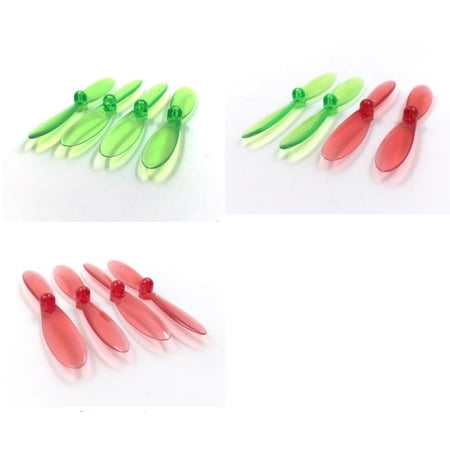 HobbyFlip Clear Green Red and Red/Green 55mm Propellers Compatible with Eachine CG022