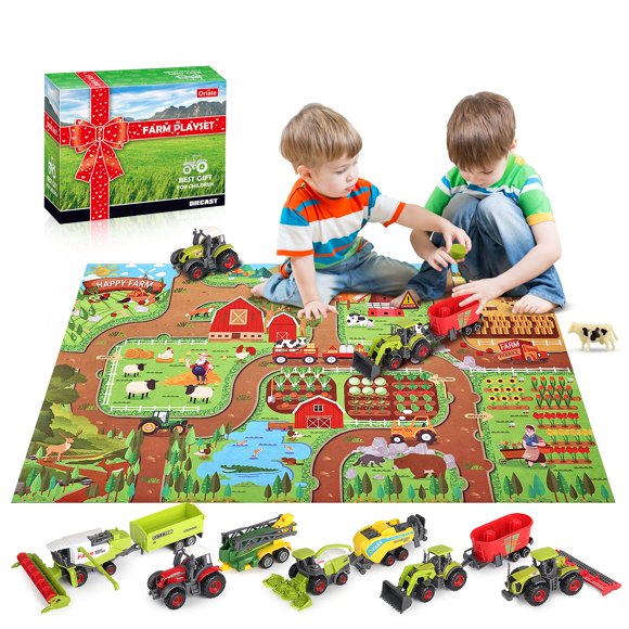 Vehículo de juguete Farm Tractor Oriate con animales de granja y actividad