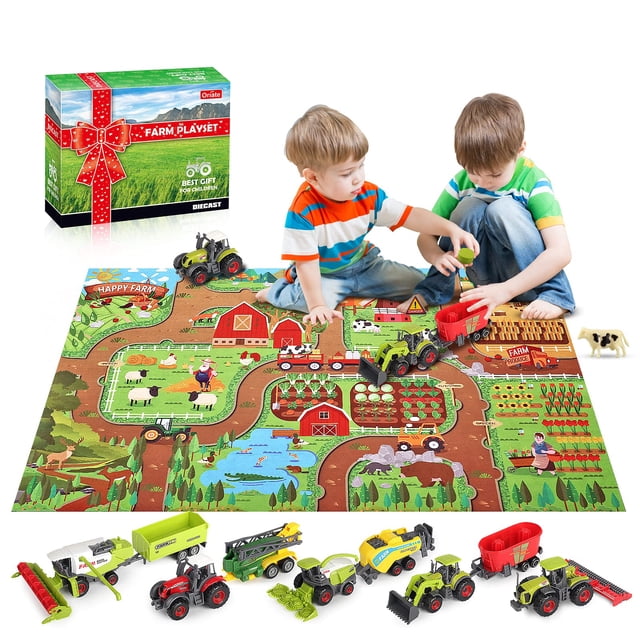 Vehículo de juguete Farm Tractor Oriate con animales de granja y actividad