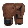 thumbnail image 3 of Guantes de boxeo para adultos, cómodos guantes de sparring de cuero PU con absorción de impactos para Marrón 10oz, 3 of 8