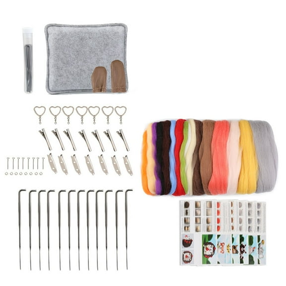 Christmas Theme Needle Felting Supply Beginner Set,An1ma1Needle Wool Felting Tool for FeltedAn1ma1Christmas Present