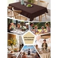 thumbnail image 5 of Solid Brown Table Cloth, Vintage Minimalism Abstract Denim Pattern Waterproof Tablecloth for Rectangle Tables, Reusable Washable Fabric Table Cover for Restaurant Kitchen Dining Tables 54"x108", 5 of 6