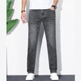 thumbnail image 4 of Men's Ice Silk Light Straight Fit Elastic Casual Pants Jeans, 4 of 4