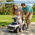 thumbnail image 2 of Push Car for Toddlers 1–3, Ford Bronco Ride On Toy with Steering Wheel, Music, Horn & Engine Sounds, Under Seat Storage, Silent Wheels, Easy Push Ride On Car for Boys & Girls, 2 of 9
