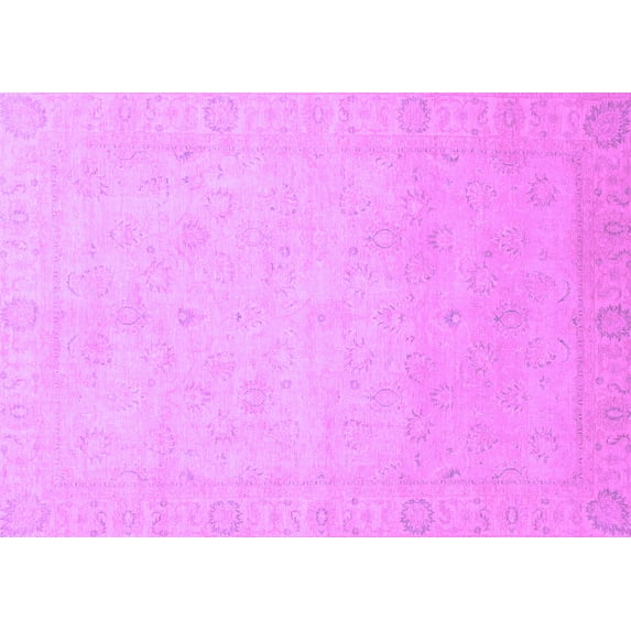 Ahgly Company Indoor Rectangle Abstract Purple Modern Area Rugs, 4' x 6'