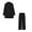 Black, variant on UAMVSH Cotton Linen 2 Piece Outfits for Women Casual Button down Long Sleeve Shirts Pantsuits Sets Soft Beach Vacation Loungewear(X-LargePink)