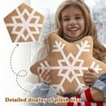 thumbnail image 6 of 16.5Inch Christmas Gingerbread Snowflake Pillows, Christmas Decoration Winter Throw Pillows Soft 3D Shaped Ginger Bread Snow Flake Throw Cushion for Sofa Bedroom Christmas Decorations, 6 of 6