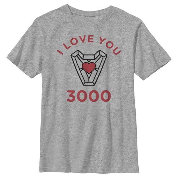 Boy's Marvel Avengers Endgame I Love You 3000  Graphic Tee Athletic Heather Medium