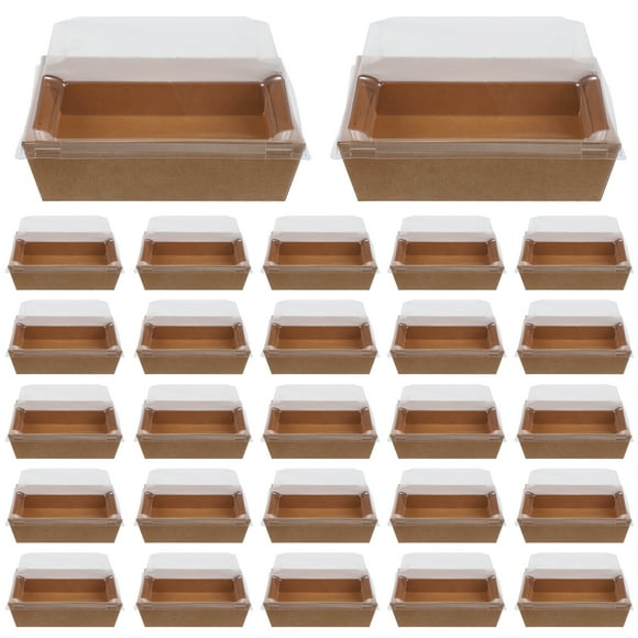 50Pcs Cake Box Clear Bakery Boxes Single Muffin Container Disposable Bread Box Pastry Box Donut Boxes