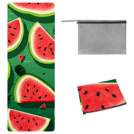 Watermelon Yoga Towel with Storage Bag 72.8 x26.8 Suitable for Yoga Pilates Fitness etc. Gym Towels Included.