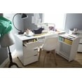thumbnail image 2 of South Shore Crea Sewing Craft Table on Wheels, in Pure White, 2 of 12
