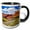 Black/White, variant on 3drose, Colorado River Through Rugged Landscape, Red Rock Canyon, Moab, Utah, 11oz Magic Transforming Mug