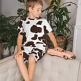 thumbnail image 4 of Balery Brown Cow Conjunto de Pijama Infantil de Manga Corta con Estampado – Ropa de Dormir de Algodón Suave-3X-Large, 4 of 6