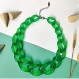 Bocar Multi-Layer Crystal Acrylic Long Necklace - Women's Party Sweater Necklace With Gift Box