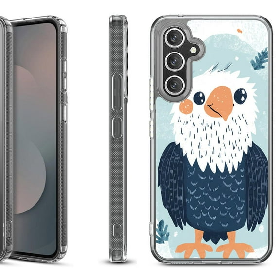 Shockproof Protective Phone Case Cover for Samsung Galaxy S25 FE, by OneToughShield - Eagle Smile