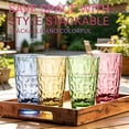 thumbnail image 4 of 16oz Unbreakable Premium Drinking Glasses, Stackable Tumbler Cups, Plastic Water Cups,Hard Plastic Cups Reusable Kitchen Water Glasses Drinking,Dishwasher Safe,4 Pack, 4 of 7