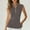 Gray, variant on Tawop Women Shirts Womens Tee Shirts Summer Tank Sports Zipper Mesh Athletic Baseball Polo Brown L(Us:8)