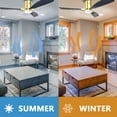 thumbnail image 4 of 52'' Ceiling Fan with LED Lights， Remote & Wall Control, 3 Wood Blades, golden, 4 of 13