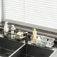 thumbnail image 1 of Soporte compacto para esponjas - Organizador de fregadero de cocina con drenaje, plástico transparente o negro, 9,45x3,86x2,83 pulgadas, 1 of 6
