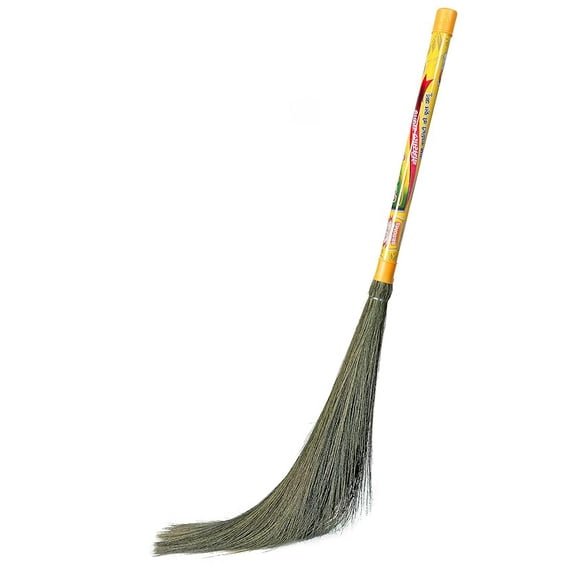 Hari Ram Gulab Rai Clean Sweep Floor Broom | With Natural Soft No Dust Grass | Eco-Friendly Phool Jhadu - Pack Of 1 | Jhadu For Home, Pantry & Office Cleaning | Portable, Carpet, Compact, Durable