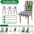 thumbnail image 6 of St Patricks Day Chair Covers Set of 6 Shamrock Gnome Dining Chair Seat Cover Stretch Removable Green Chair Slipcover Protector for St Patrick''s Dining Room Kitchen Home Decor, 6 of 6