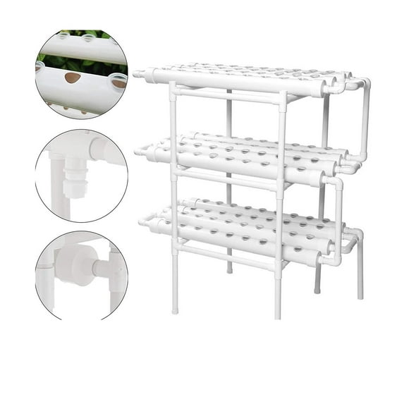 Indoor Vertical Hydroponics Grow Kits For Planting Lettuce Strawberry Mint Food Grade Pipe 108 Holes ,Easy to Use