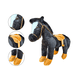 thumbnail image 4 of Peluche Caballo 45cm Muñeco Tierno Caballito Belug Café, Negro, 4 of 5