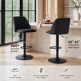 thumbnail image 2 of COLAMY Modern Adjustable Bar Stools, Set of 4 Swivel Kitchen Counter Stools, 25"-33" Height, Premium Faux Leather for 35"-45" Tables, Black, 2 of 9
