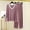 Purple, variant on Flannel Pajamas for Women Set Bamboo Pajamas Modal Woman's Loose Solid Color and Winter Thick and Warm Pajamas Long Sleeves Pants Pajama Set Purple XL