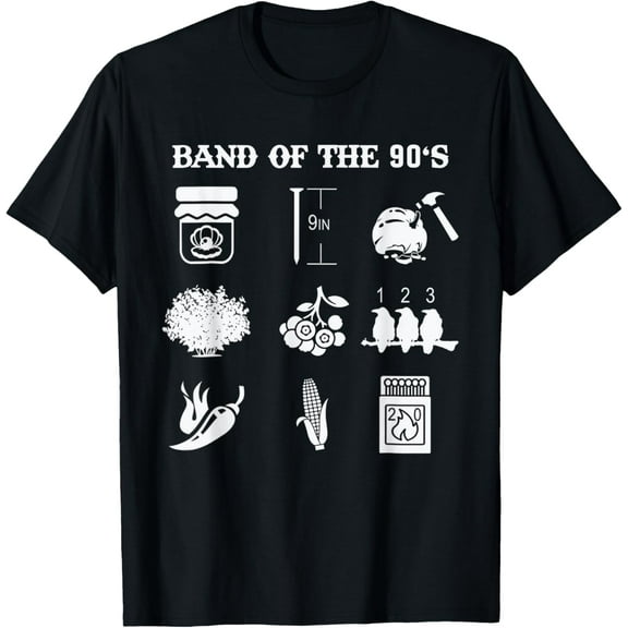 t-shirt Funny Retro Popular Music Bands of the 90s Rock Pop Culture T-Shirt.