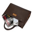 thumbnail image 5 of Wrangler Leopard Tote bag with Cup Holder Laptop Tote 15.6 Inch Work Bag, Plain Coffee, 5 of 7