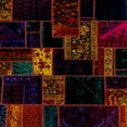 thumbnail image 1 of Ahgly Company Machine Washable Indoor Square Abstract Red Brown Area Rugs, 3' Square, 1 of 7