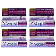 4 Pack - Vagisil Maximum Strength Anti-Itch Creme 1 oz Each
