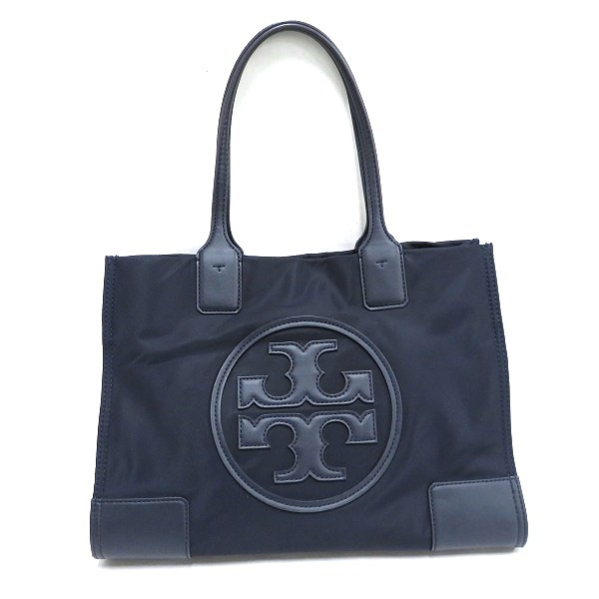 Authenticated Used Tory Burch 46210 Nylon x Leather Handbag Tote Bag Ladies  