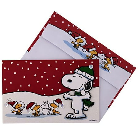 DaySpring Snoopy with Tiny Snowman Card