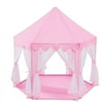 thumbnail image 1 of Tienda de campaña hexagonal de tul para interiores para niños, casa de juegos de decoración para bebés, tienda de campaña con castillo de princesa, casa de juguetes, 1 of 4