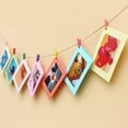 thumbnail image 1 of YAOMOBB DIY Photo Frame DIY Photo Hanging Display Kit Colorful Photo Frame Set with Mini Wooden Clips and Jute Strings, 1 of 7