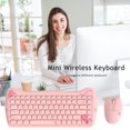 thumbnail image 1 of Gato en forma de 2.4G compatible con Bluetooth 84 Teclas PC Desktop Wireless Keyboard Mouse Barbie Nuevos Originales, 1 of 7