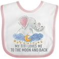 thumbnail image 3 of Inktastic My Titi Love Me to the Moon and Back Boys or Girls Baby Bib, 3 of 4