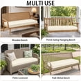 thumbnail image 4 of YEERSWAG 48x18x3 inch Outdoor Chair Cushions Bench Cushion Patio Chair Cushions Non Slip Removable Anti-fading Water Resistant Garden Loveseat Cushion with Handle, 4 of 8