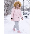 thumbnail image 5 of WenVen Girl's Winter Coat Warm Puffer Jacket Insulated Windproof Outerwear with Hood Pink 6/7, 5 of 12