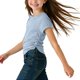 thumbnail image 3 of Blusas y camisas de manga corta con cuello redondo para niños, primavera y verano, color liso, manga corta, cuello redondo, camiseta para niños, parte superior de poliéster para niños, 3 of 4