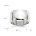 thumbnail image 3 of Auriga Fine Jewelry 14K White Gold 12mm Half-Round Women's Wedding Band Size 8, 3 of 5