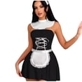 thumbnail image 2 of Disfraz de mucama para mujer, ropa de cosplay, vestido de manga corta, ropa de cosplay, vestido de poliéster para mujer, 2 of 4