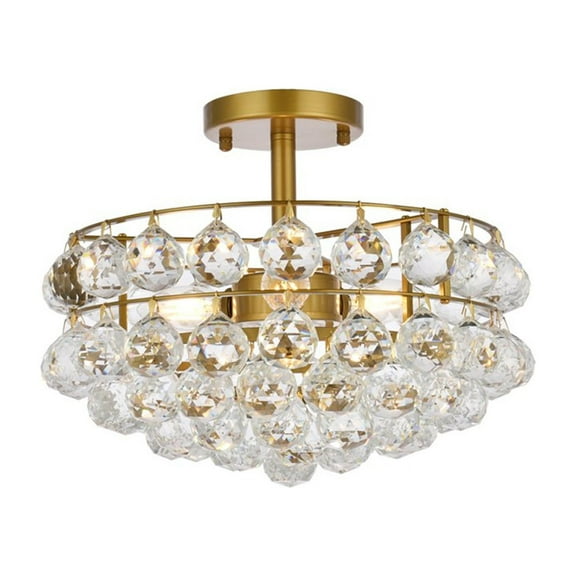 Savannah 14 inch flush mount in brass